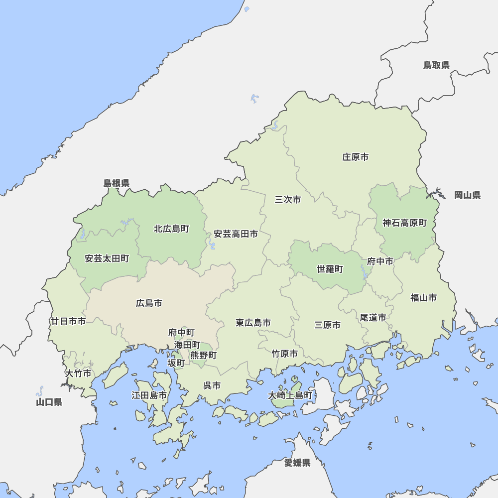 広島市町村の地図