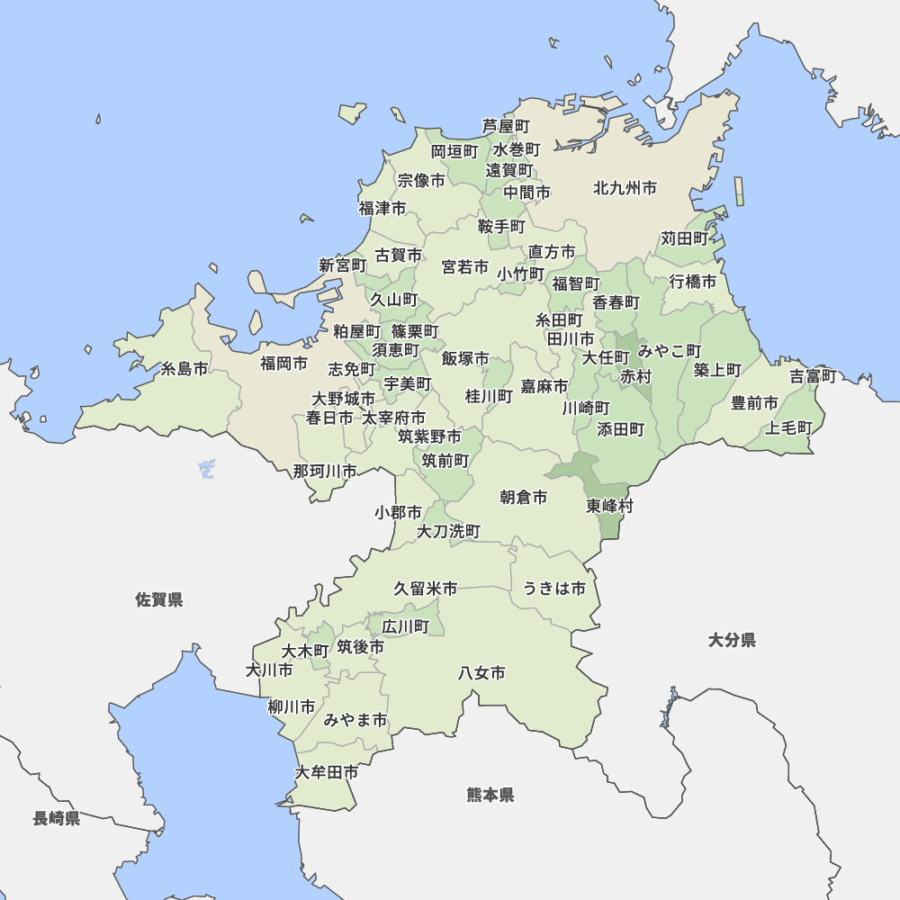 福岡の地図