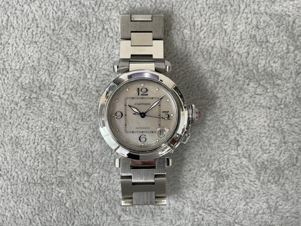 カルティエのパシャC 2003 W3106499 ピンクシェルのオーバーホールを行いました。