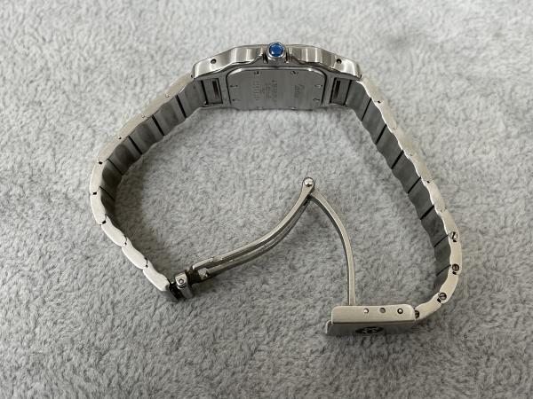 カルティエのサントスガルベW20024D6のオーバーホールを行いました。