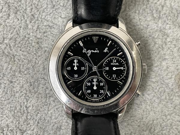 アニエスベーのクロノグラフV654-6100のオーバーホールを行いました。