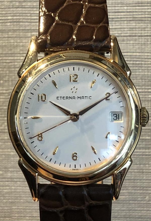 エテルナのエテルナマチック K18YG 8400.69のオーバーホールを行いました。