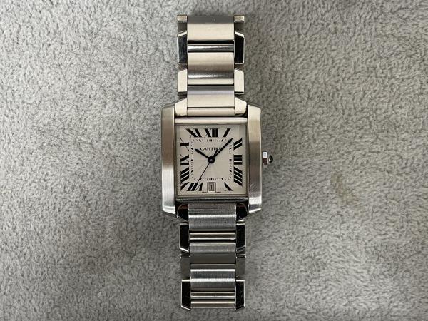 カルティエのタンク フランセーズ LM (W51002Q3)のオーバーホールを行いました。