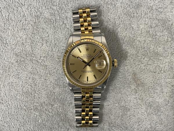 ロレックスのデイトジャスト16233のオーバーホールを行いました。