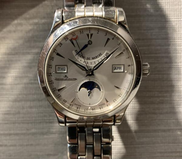 ジャガールクルトのマスターカレンダー ムーンフェイズ151812Aのオーバーホールを行いました。