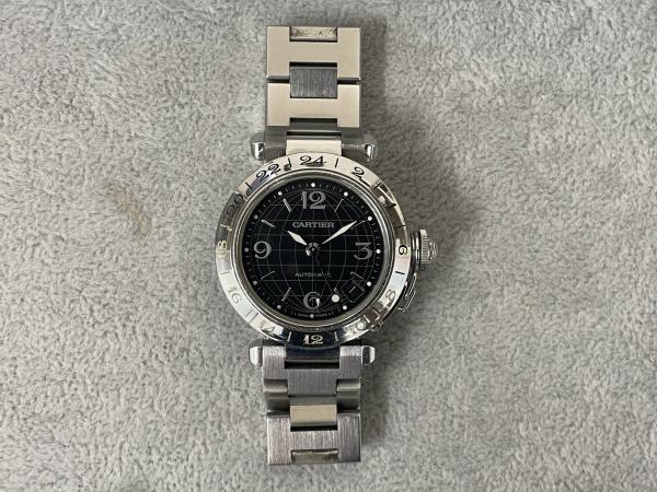 カルティエのパシャC メリディアンGMT ビッグデイトW31049M7のオーバーホールを行いました。