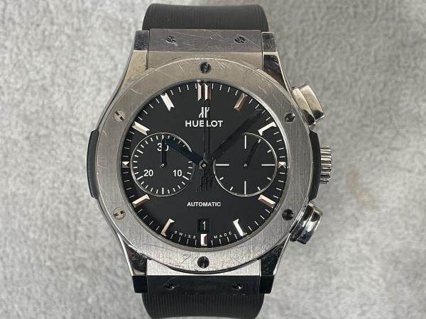 ウブロのクラシックフュージョンクロノグラフチタニウム521.NX.1171.RXのオーバーホールを行いました。