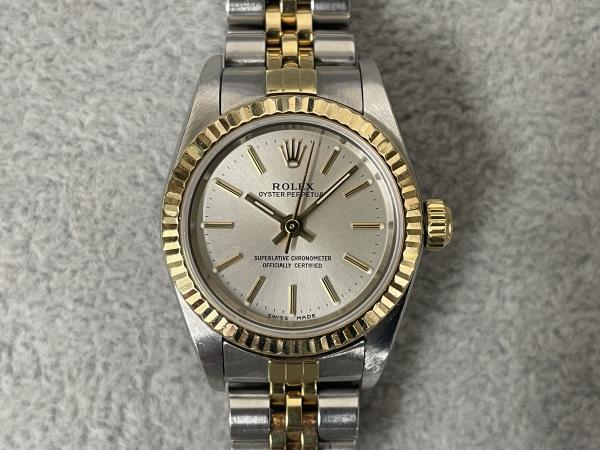 ロレックスのオイスターパーペチュアル67193のオーバーホールを行いました。