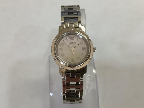 エルメスのクリッパーシェル文字盤CL4.210のオーバーホールを行いました。