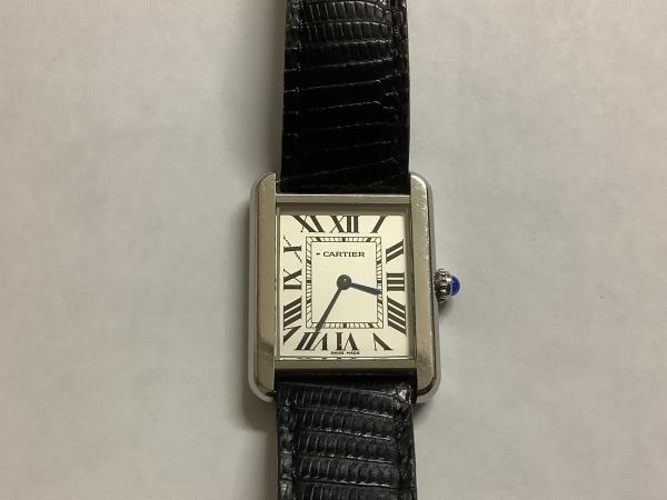 カルティエのタンクソロW5200005のオーバーホールを行いました。