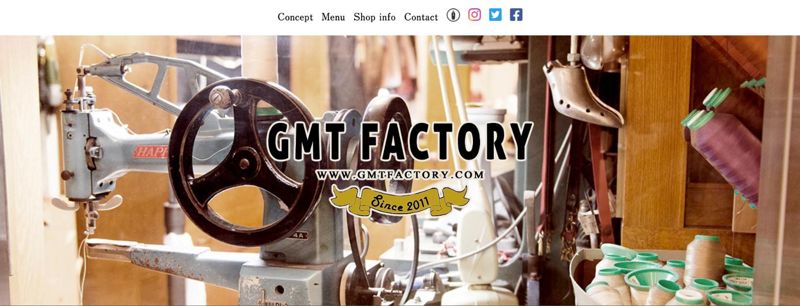 GMT FACTORY 公式サイトのトップページ